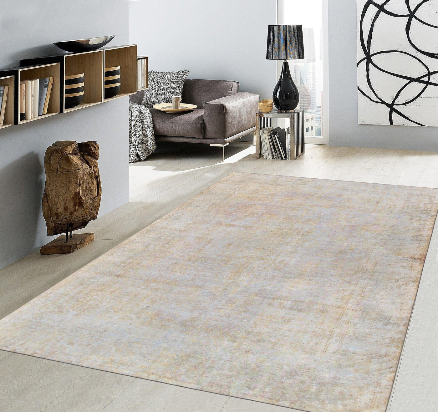 Canvello Hand - Knotted Vintage Overdyed Rug - 9'4" X 13'6" - Canvello