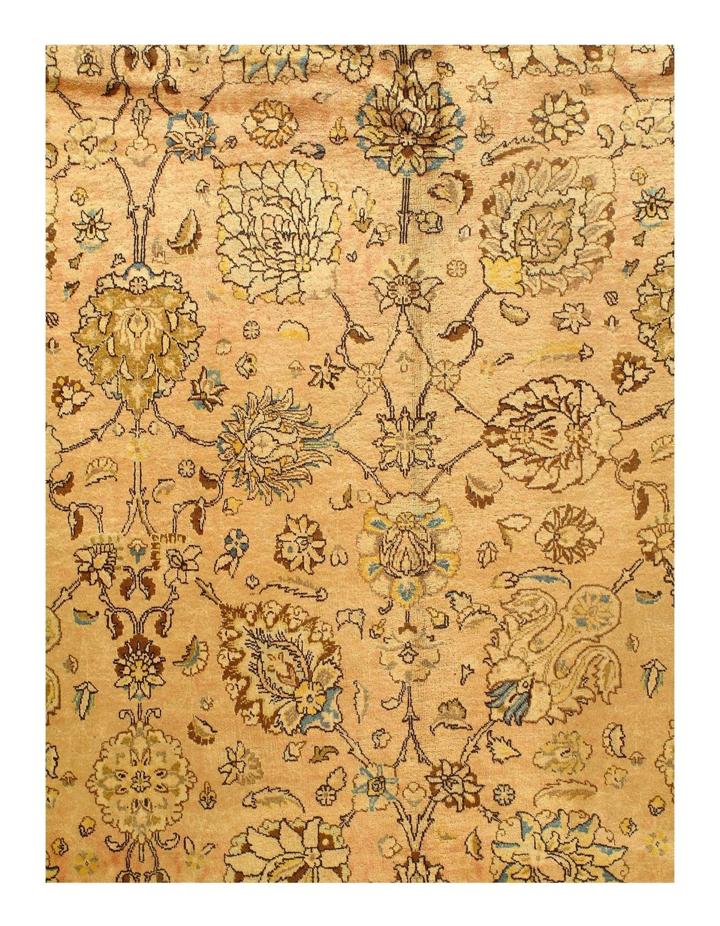 Canvello Hand Knotted Vintage Tabriz Rug - 9'7'' X 12'4'' - Canvello