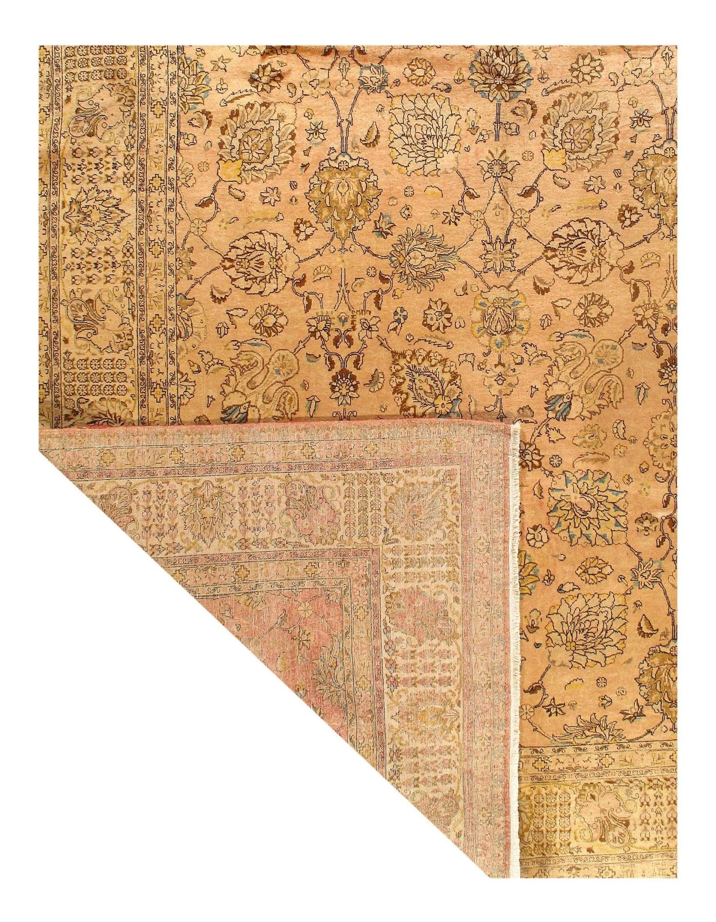 Canvello Hand Knotted Vintage Tabriz Rug - 9'7'' X 12'4'' - Canvello