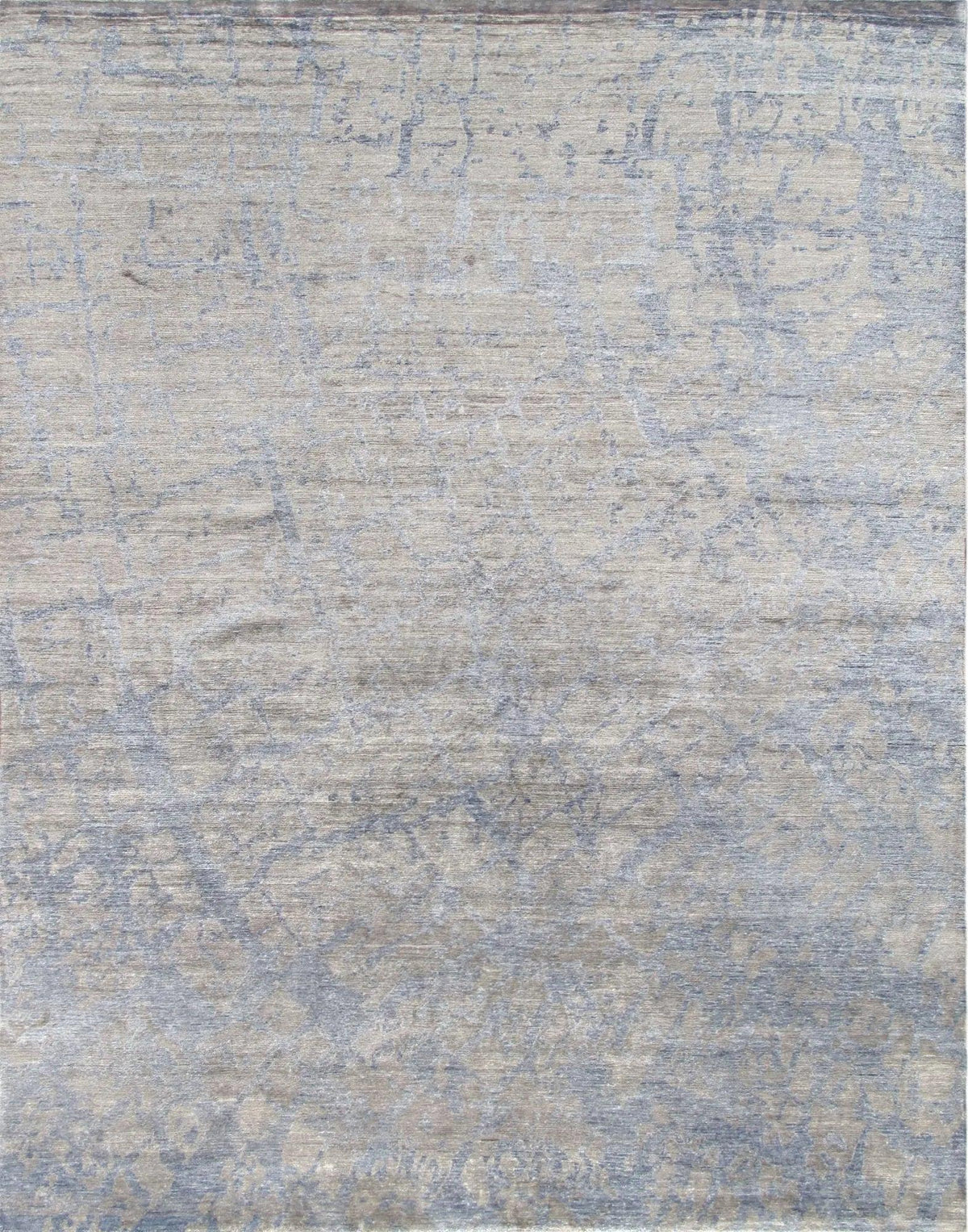 Canvello Hand Knotted Wool And Silk Rug - 9'1" X 11'10"