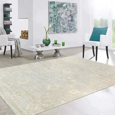 Canvello Hand-Knotted Wool Oushak Rug - 6'1" X 9'1"