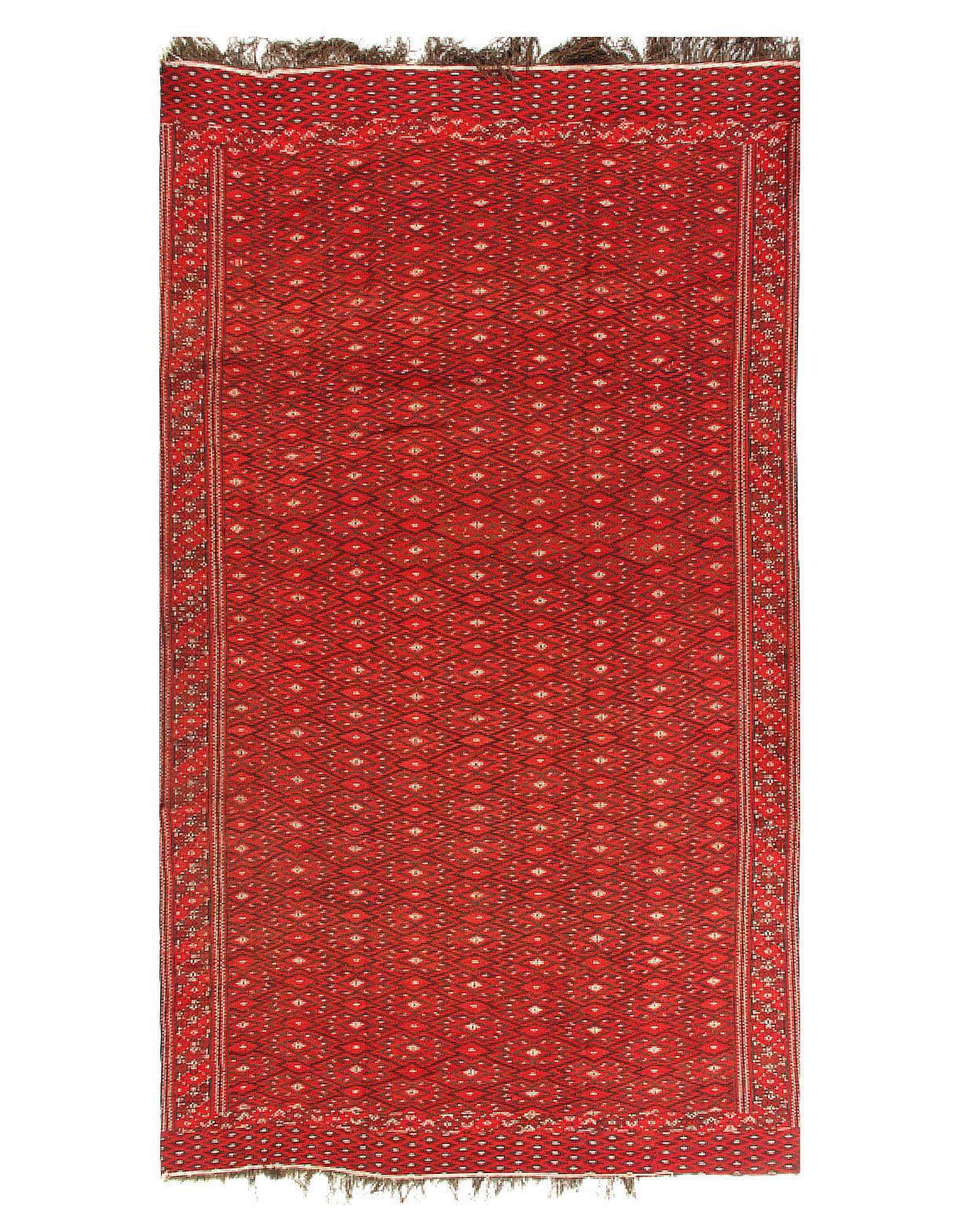 Canvello Hand-Knotted Yamoud Small Bedroom Rugs - 7'1'' X 12'6''
