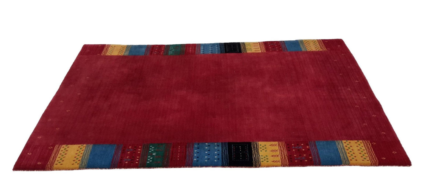 Canvello Hand Loom Modern All Over Indo Gabbeh Rug - 4'7'' X 6'6'' - Canvello