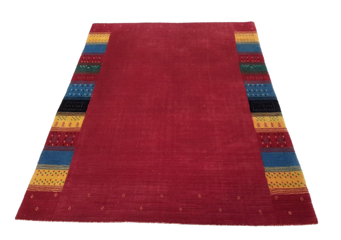 Canvello Hand Loom Modern All Over Indo Gabbeh Rug - 4'7'' X 6'6'' - Canvello