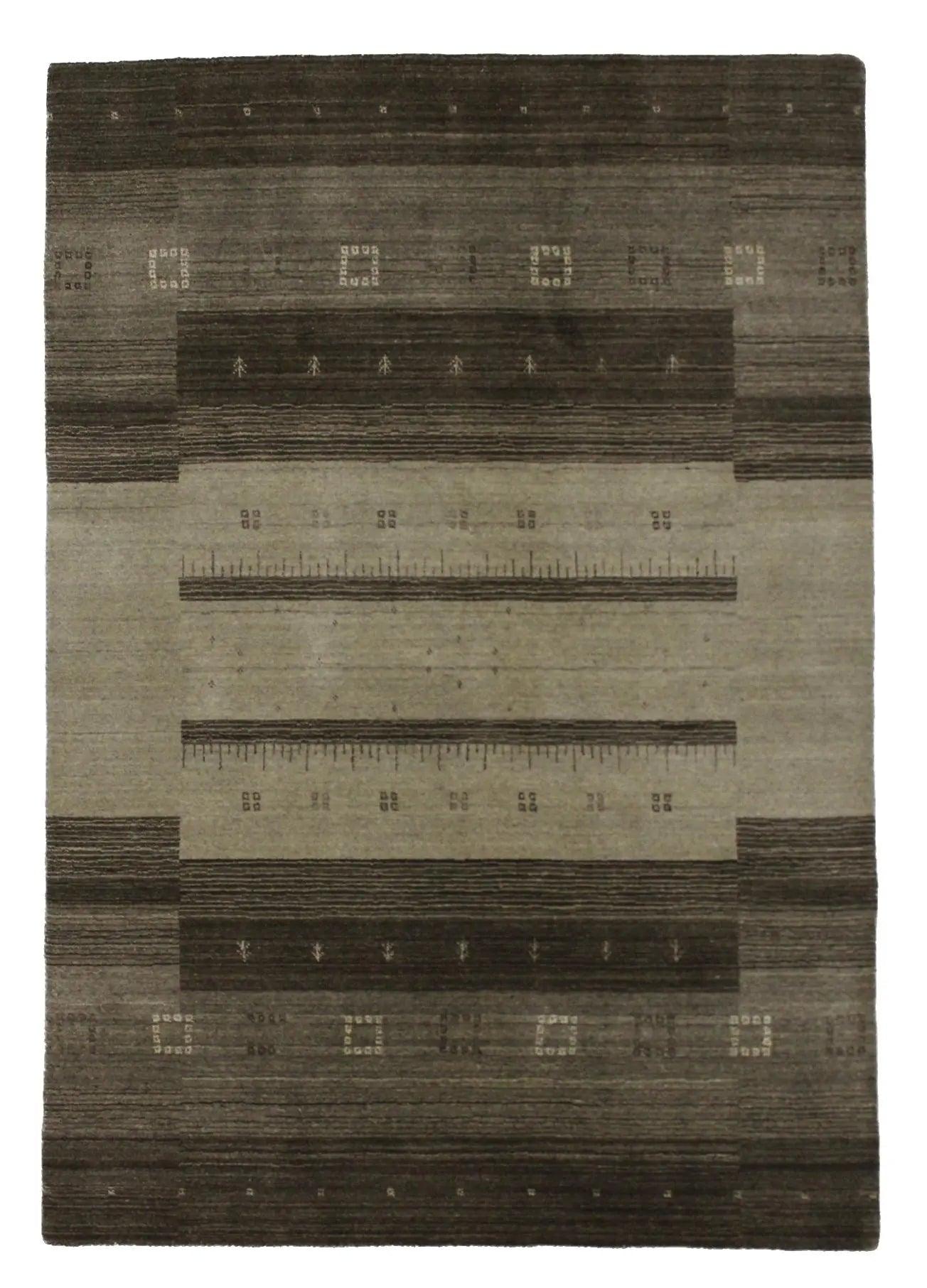 Canvello Hand Loom Modern All Over Indo Gabbeh Rug - 4'7'' X 6'8'' - Canvello