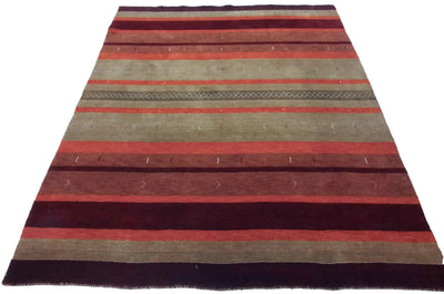 Canvello Hand Loom Modern All Over Indo Gabbeh Rug - 5'9'' X 7'11''