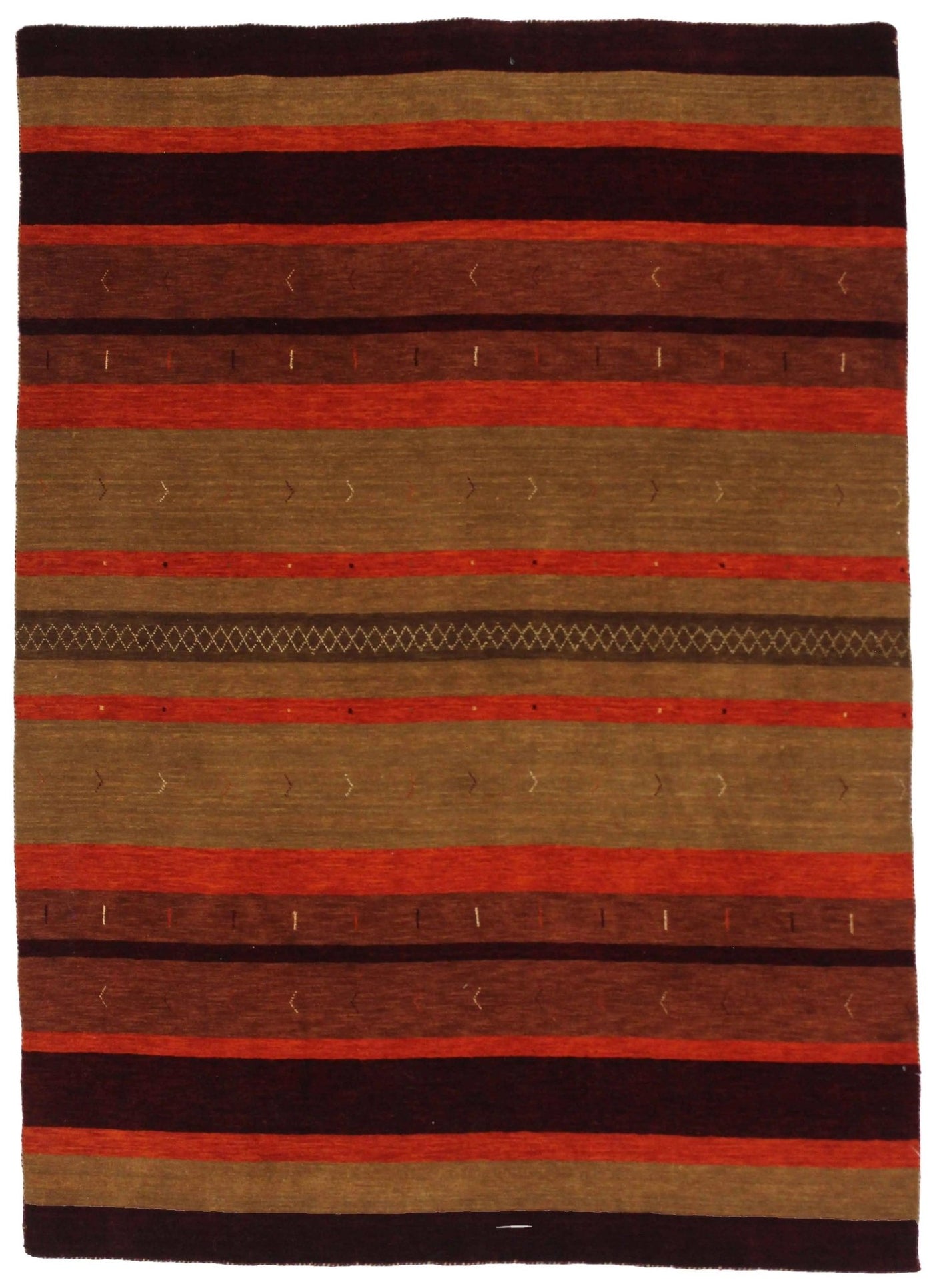 Canvello Hand Loom Modern All Over Indo Gabbeh Rug - 5'9'' X 7'11'' - Canvello