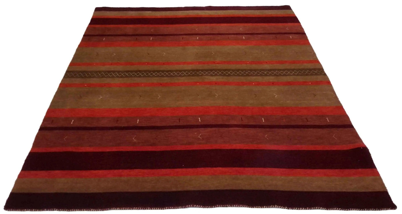 Canvello Hand Loom Modern All Over Indo Gabbeh Rug - 5'9'' X 7'11'' - Canvello