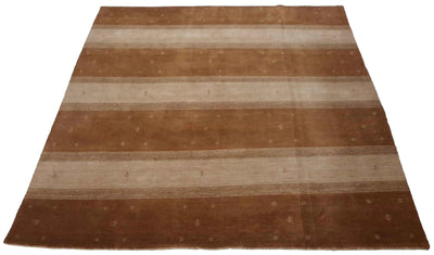 Canvello Hand Loom Modern All Over Indo Gabbeh Rug - 6'7'' X 7'11''
