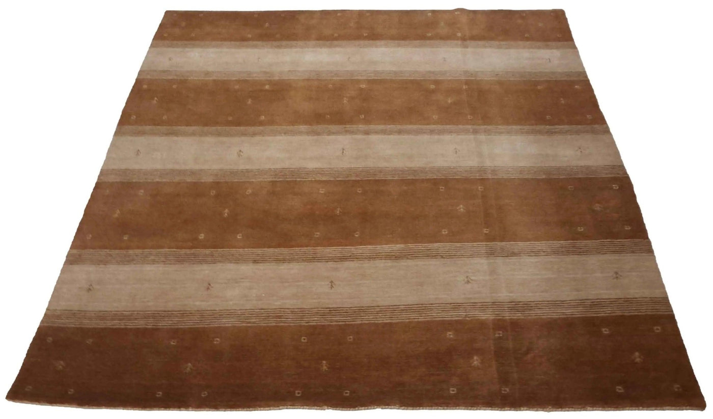 Canvello Hand Loom Modern All Over Indo Gabbeh Rug - 6'7'' X 7'11'' - Canvello