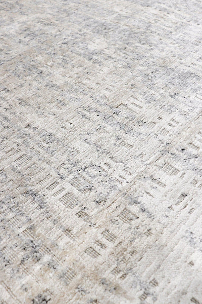 Canvello Amari Collection Hand-Loomed Bsilk & Wool Grey Area Rug- 8' 1" X 10' 0" canvellollc