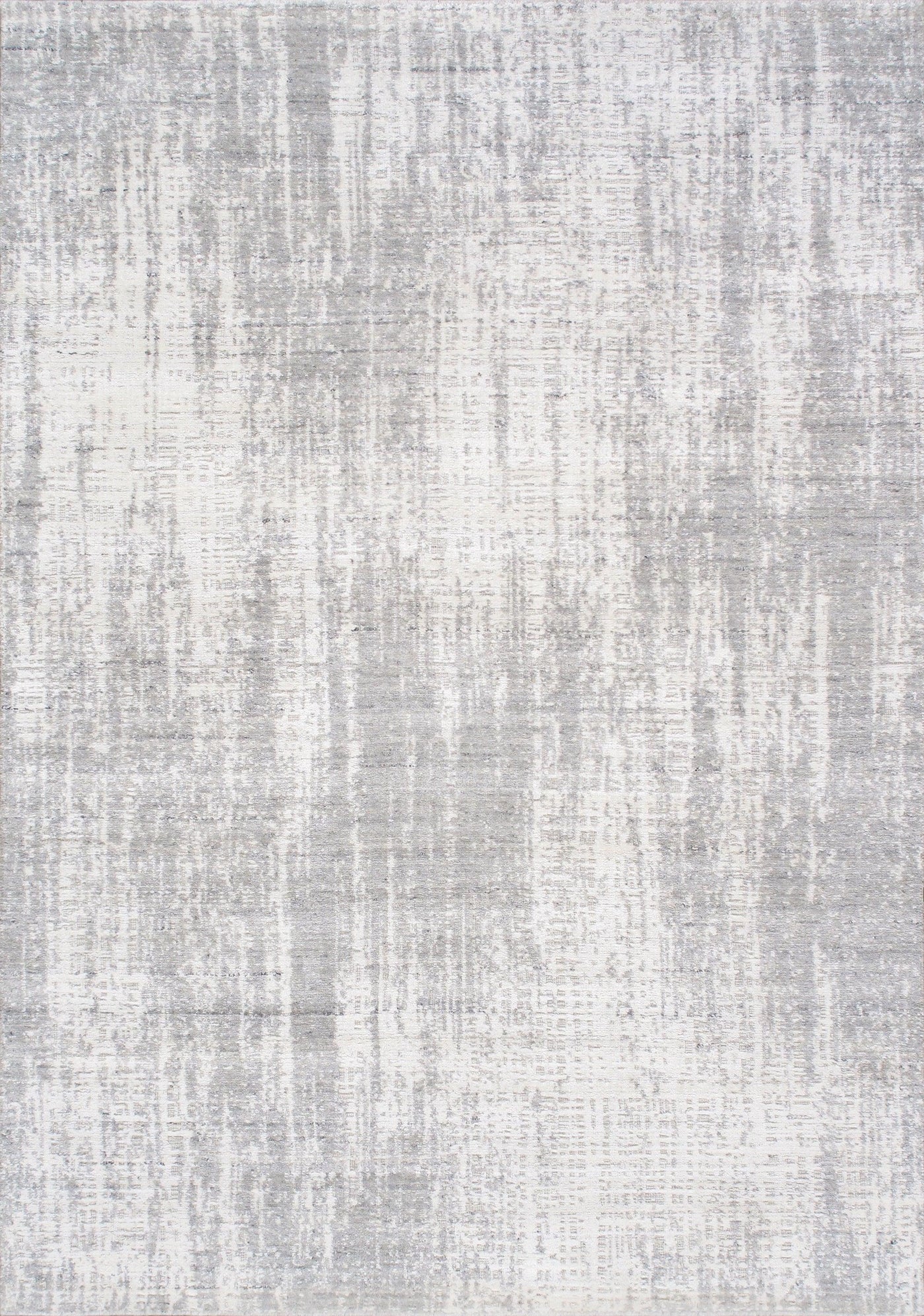 Canvello Amari Collection Hand-Loomed Bsilk & Wool Ivory Area Rug- 5' 4" X 7' 8" canvellollc