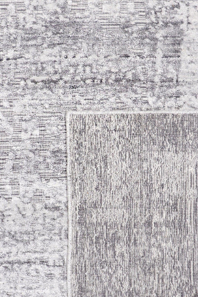 Canvello Amari Collection Hand-Loomed Bsilk & Wool Silver Area Rug- 8' 1" X 10' 1" canvellollc