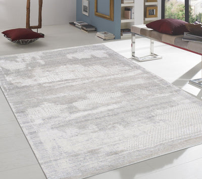 Canvello Hand - Loomed Bsilk & Wool Ivory Area Rug - 5'5" X 7'8" - Canvello