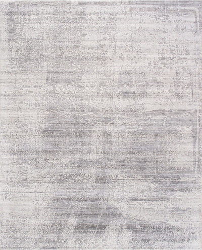 Canvello Hand - Loomed Bsilk & Wool Silver Area Rug - 8'1" X 10'1" - Canvello