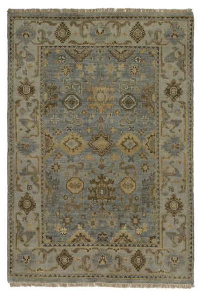 Canvello Hand Made All Over Indo Oushak Rug - 4'2'' X 6'0'' - Canvello