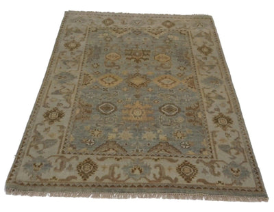 Canvello Hand Made All Over Indo Oushak Rug - 4'2'' X 6'0'' - Canvello