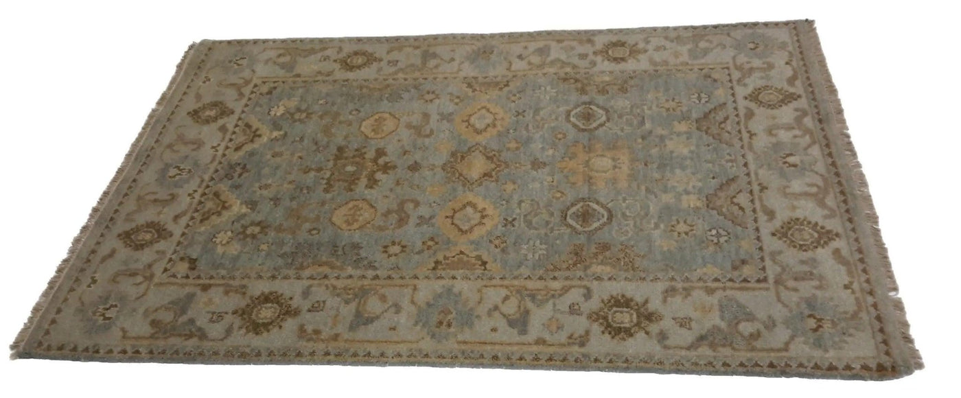 Canvello Hand Made All Over Indo Oushak Rug - 4'2'' X 6'0'' - Canvello