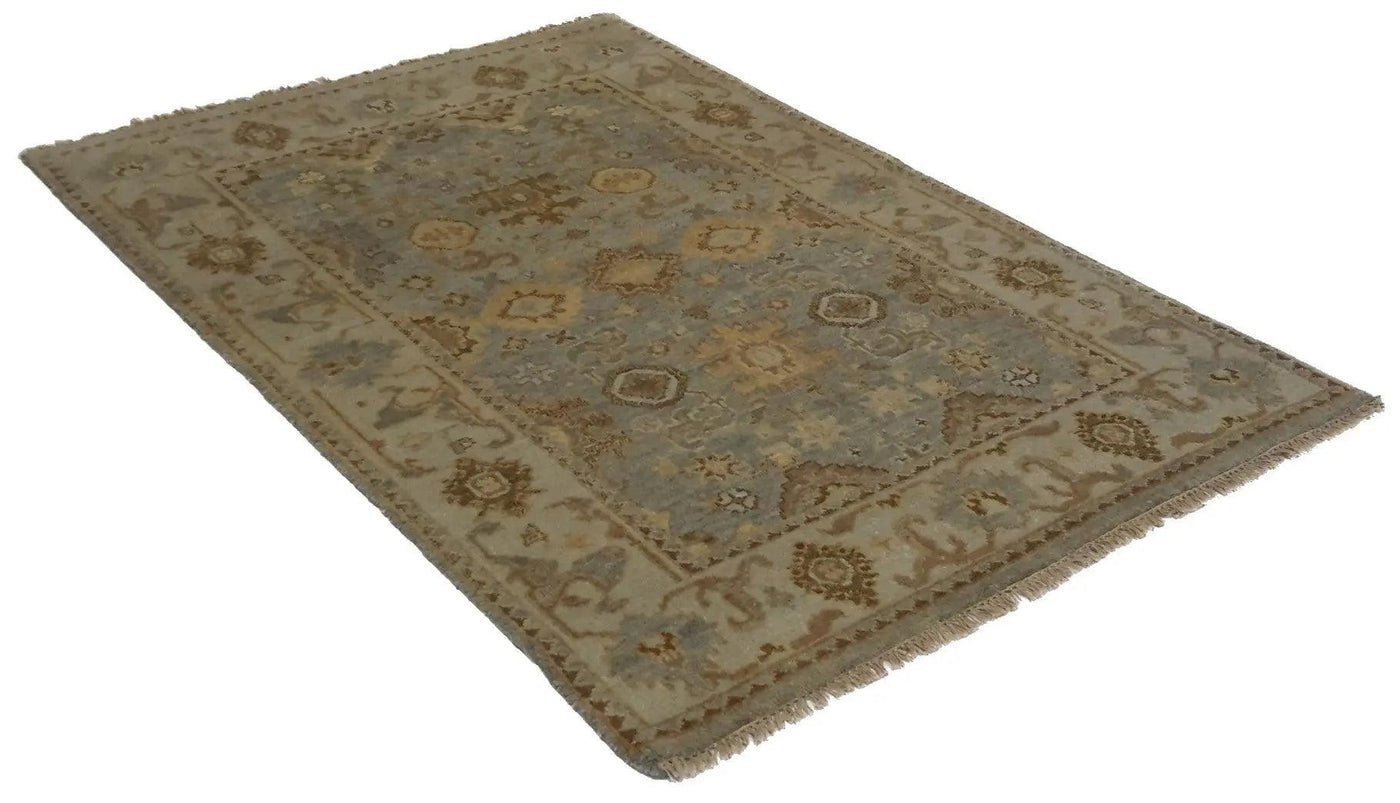 Canvello Hand Made All Over Indo Oushak Rug - 4'2'' X 6'0'' - Canvello