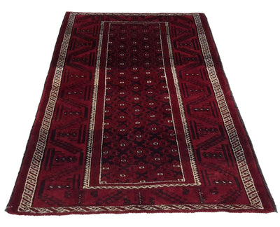 Canvello Hand Made All Over Persian Baluchi Rug - 3'3'' X 6'3''