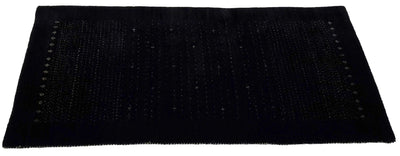 Canvello Hand Made Black Modern All Over Indo Gabbeh Rug - 2'4'' X 4'9'' - Canvello