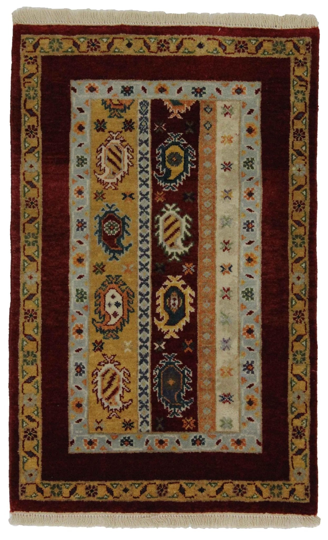 Canvello Hand Made Casual All Over Indo Gabbeh Rug - 1'11'' X 3'0'' - Canvello