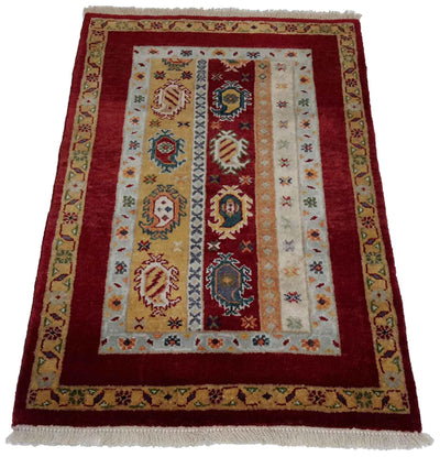 Canvello Hand Made Casual All Over Indo Gabbeh Rug - 1'11'' X 3'0'' - Canvello