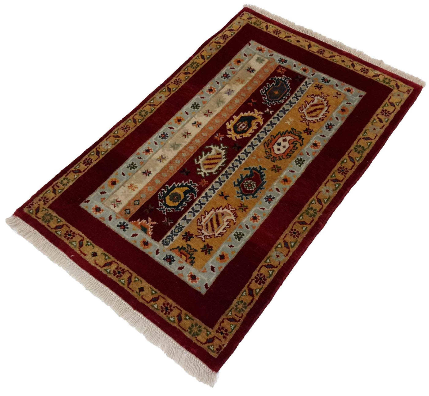 Canvello Hand Made Casual All Over Indo Gabbeh Rug - 1'11'' X 3'0'' - Canvello