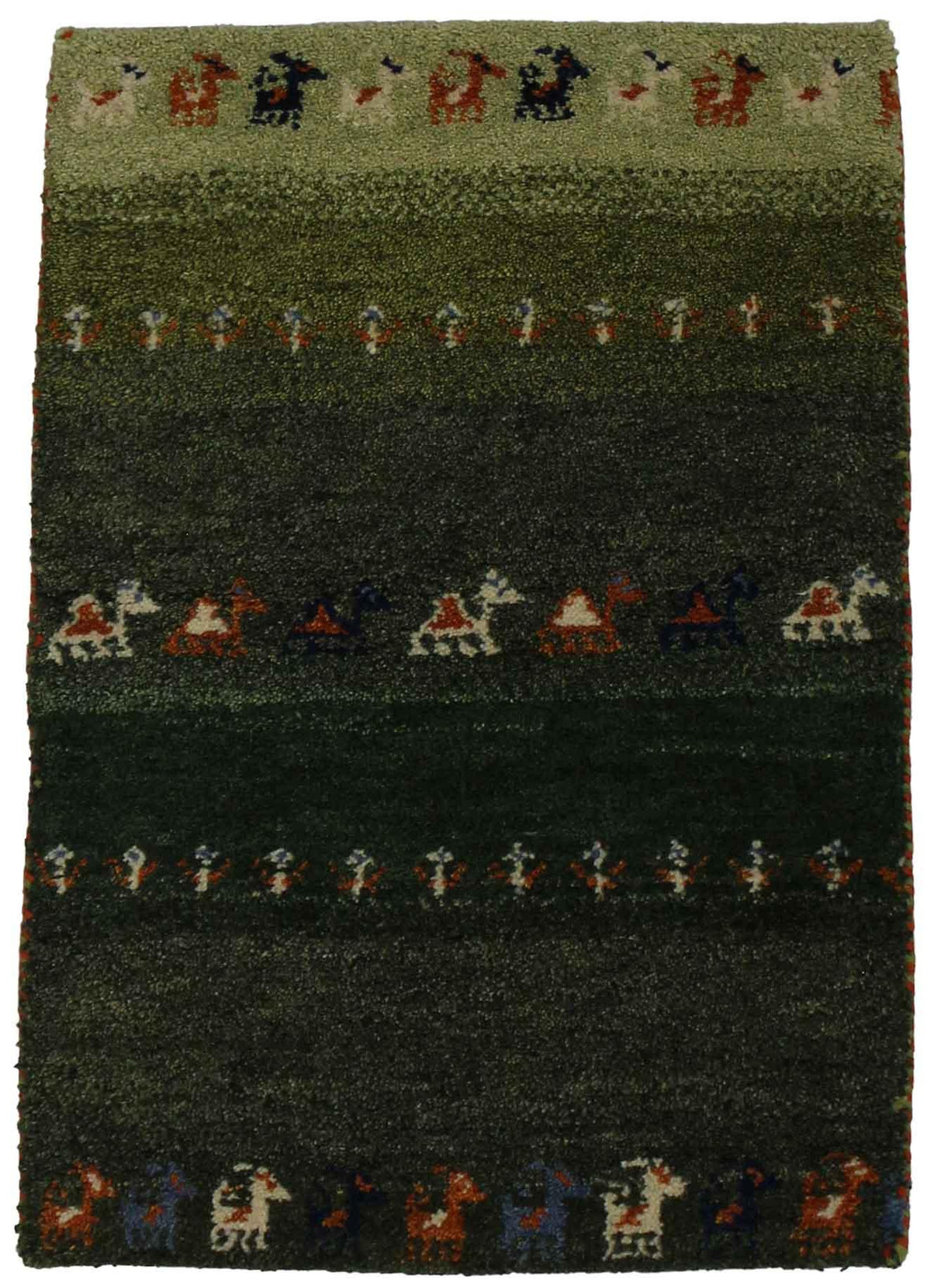 Alfombra Indo Gabbeh informal hecha a mano Canvello - 2'0'' X 2'10''