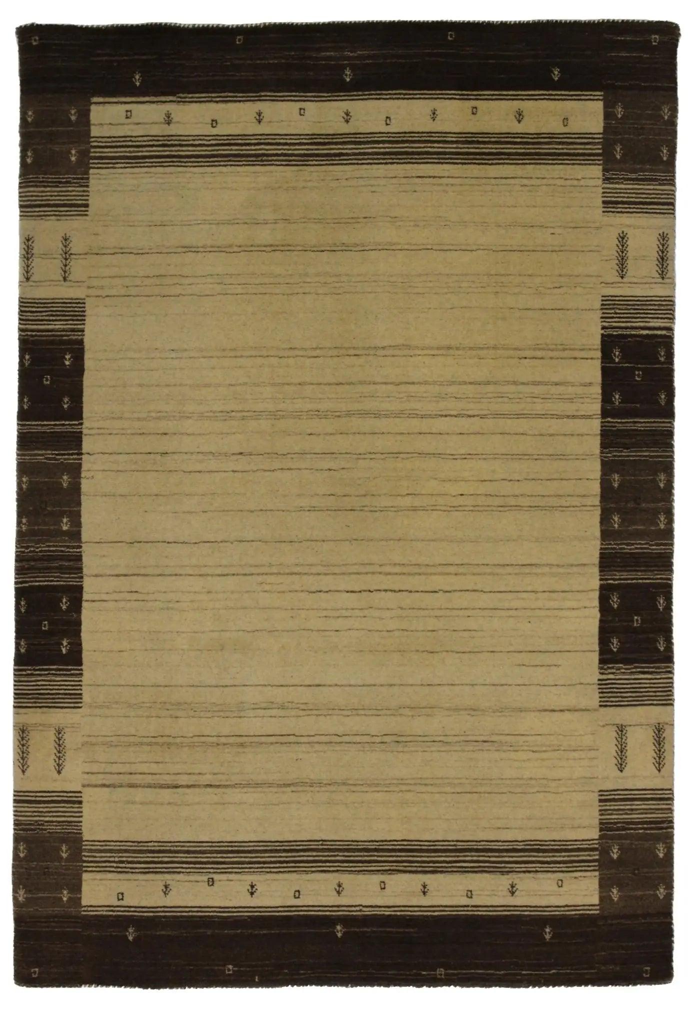 Canvello Hand Made Casual All Over Indo Gabbeh Rug - 4'1'' X 6'0''