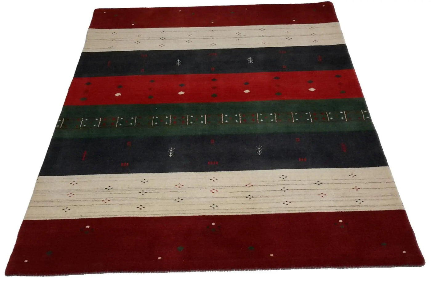 Canvello Hand Made Casual All Over Indo Gabbeh Rug - 4'0'' X 6'0'' - Canvello