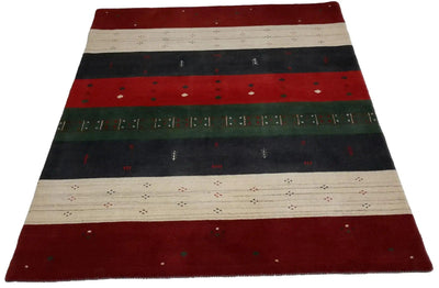 Canvello Hand Made Casual All Over Indo Gabbeh Rug - 4'0'' X 6'0'' - Canvello