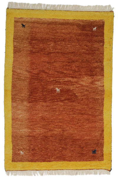 Canvello Hand Made Casual All Over Indo Gabbeh Rug - 4'0'' X 6'0'' - Canvello