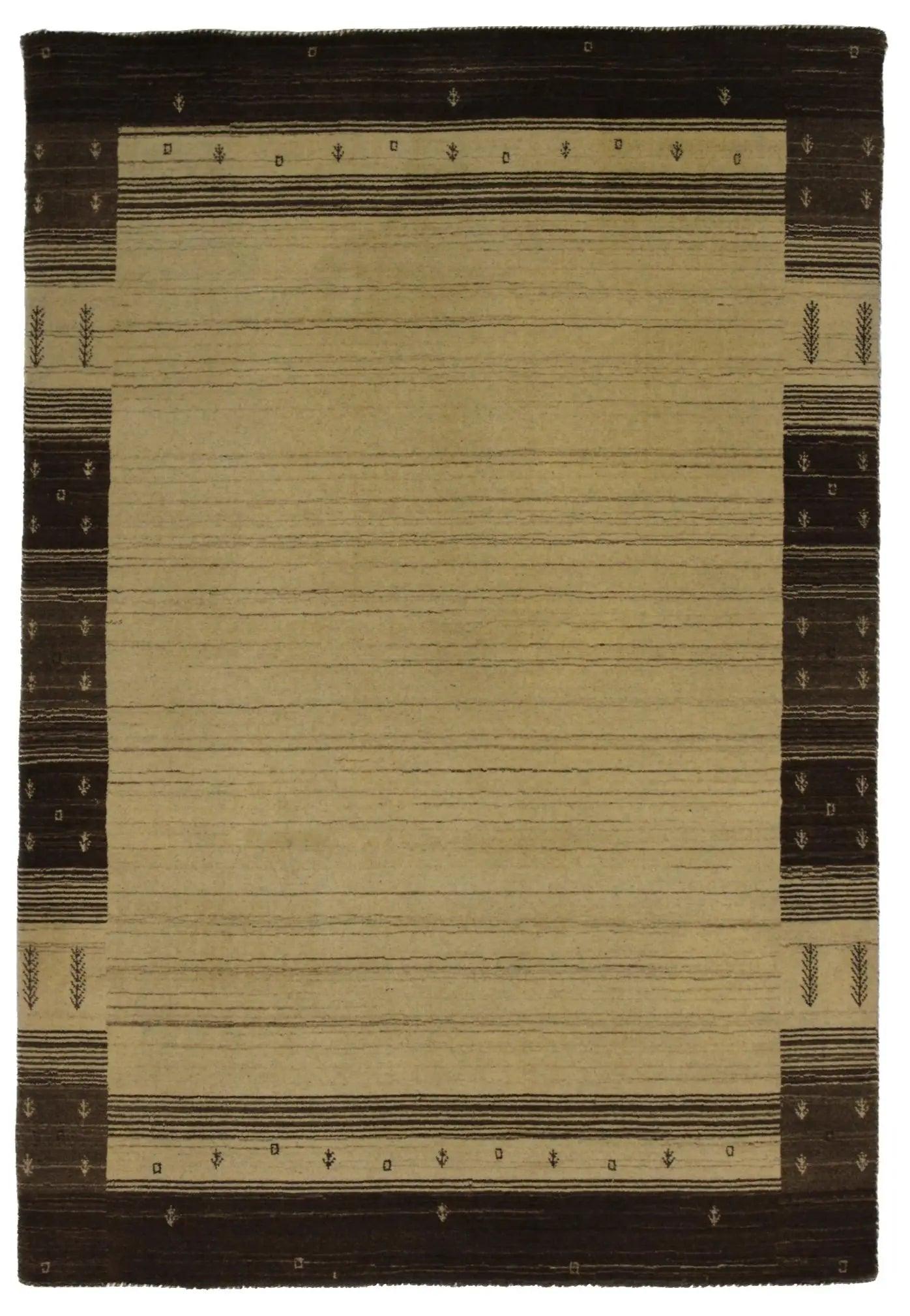 Canvello Hand Made Casual All Over Indo Gabbeh Rug - 4'1'' X 6'0'' - Canvello