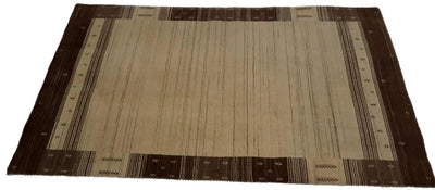 Canvello Hand Made Casual All Over Indo Gabbeh Rug - 4'1'' X 6'0'' - Canvello