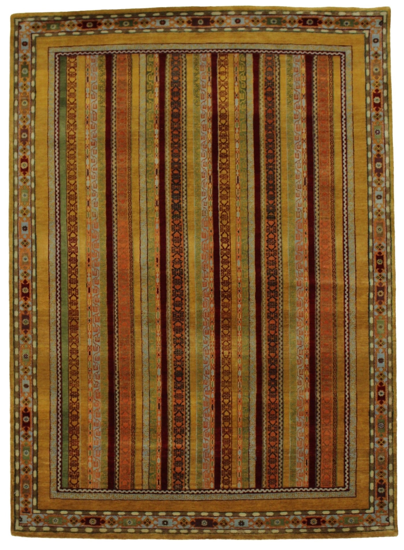 Canvello Hand Made Casual All Over Indo Gabbeh Rug - 5'9'' X 8'0'' - Canvello