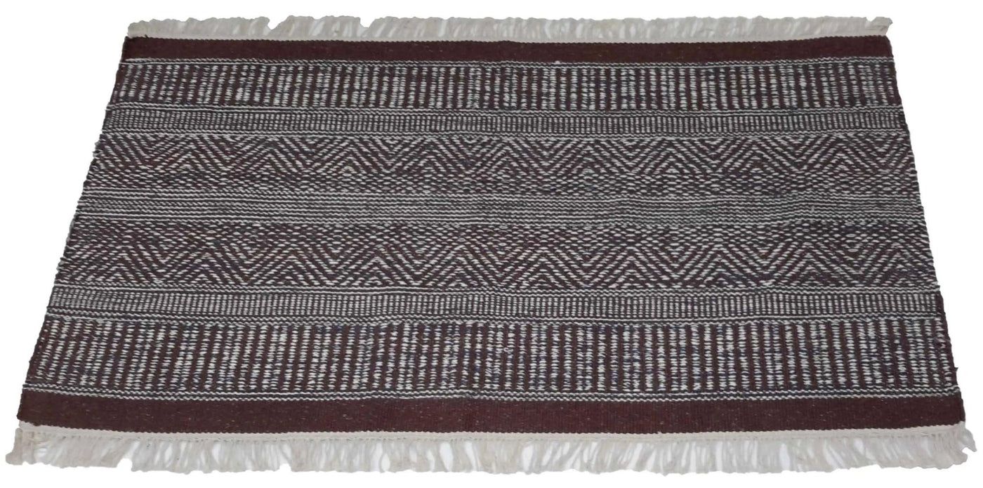 Canvello Hand Made Casual All Over Indo Kilim Rug - 2'2'' X 3'10'' - Canvello