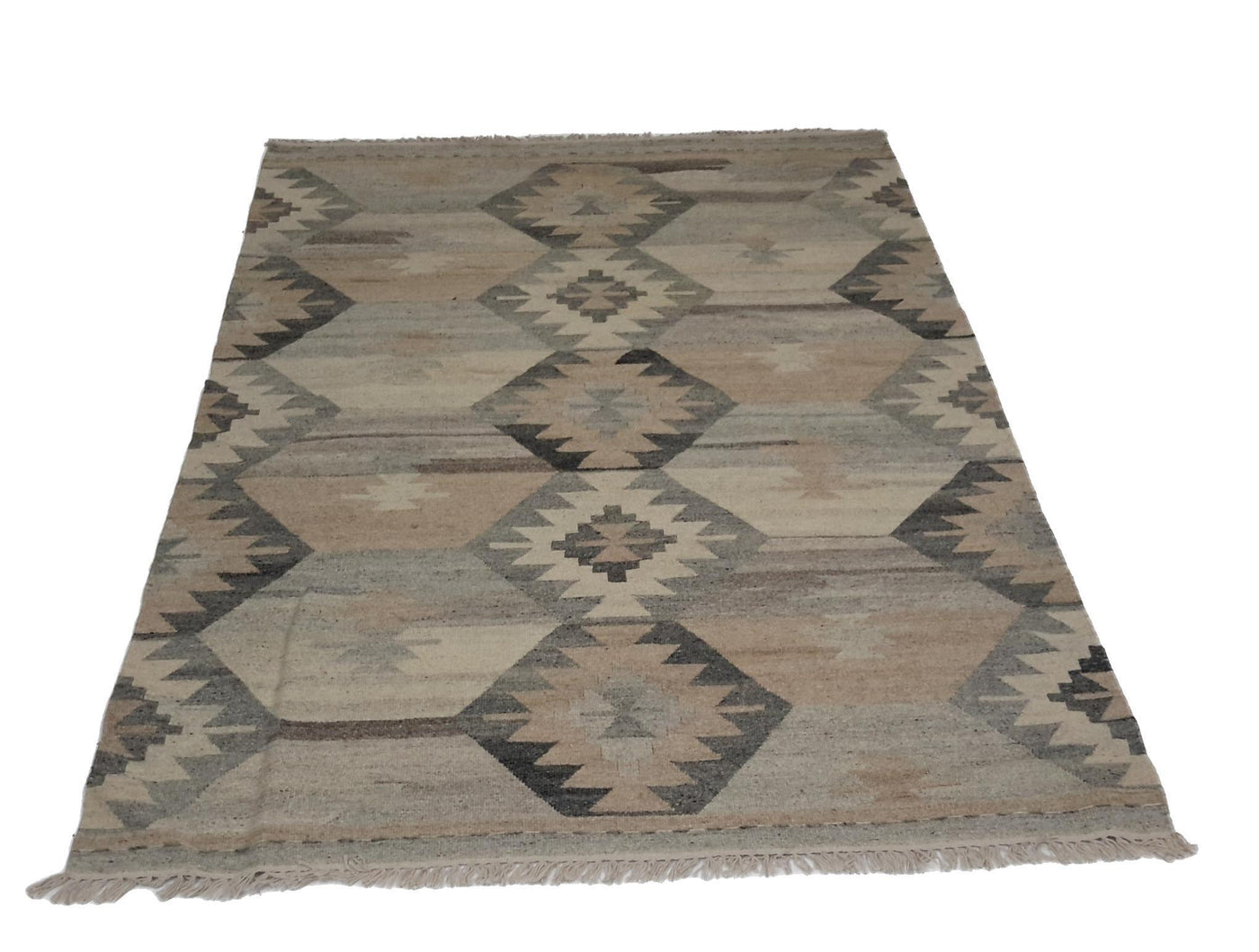 Canvello Hand Made Casual All Over Indo Kilim Rug - 4'0'' X 6'0''