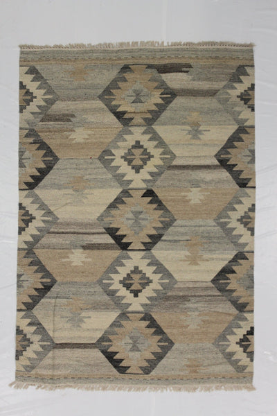 Canvello Hand Made Casual All Over Indo Kilim Rug - 4'0'' X 6'0'' - Canvello