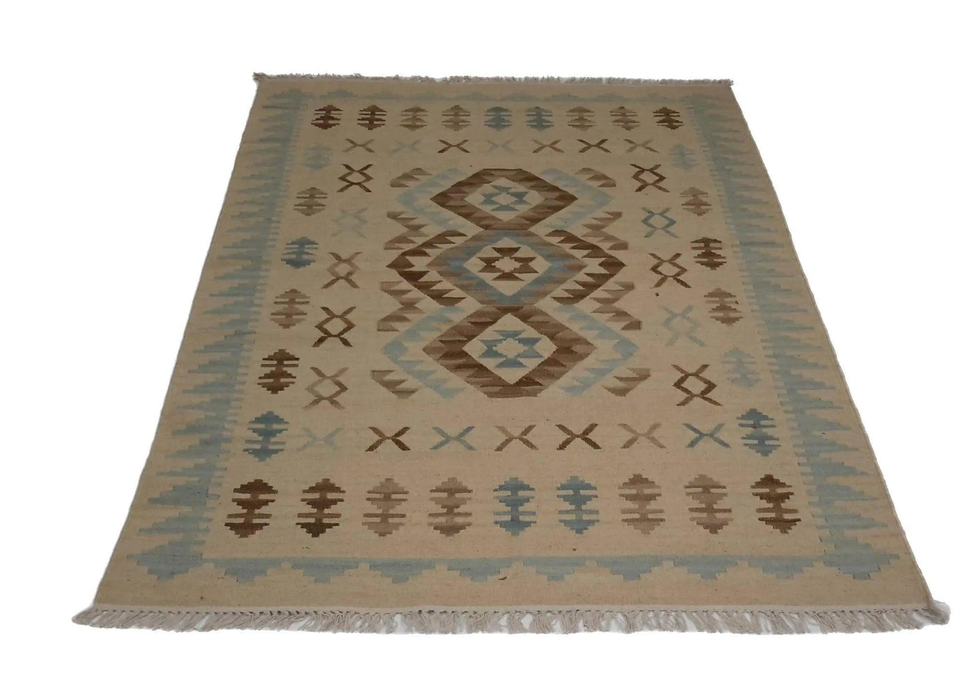 Canvello Hand Made Casual All Over Indo Kilim Rug - 4'0'' X 6'0'' - Canvello