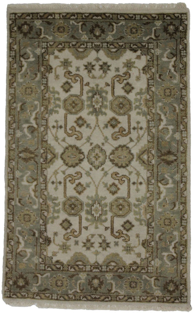 Canvello Hand Made Casual All Over Indo Oushak Rug - 3'2'' X 4'11'' - Canvello