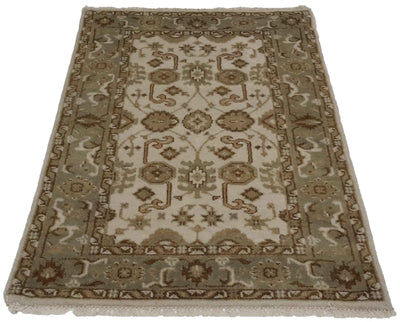 Canvello Hand Made Casual All Over Indo Oushak Rug - 3'2'' X 4'11'' - Canvello