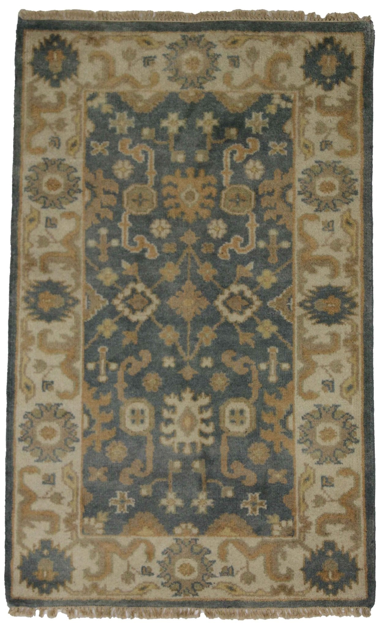 Canvello Hand Made Casual All Over Indo Oushak Rug - 3'2'' X 5'0'' - Canvello