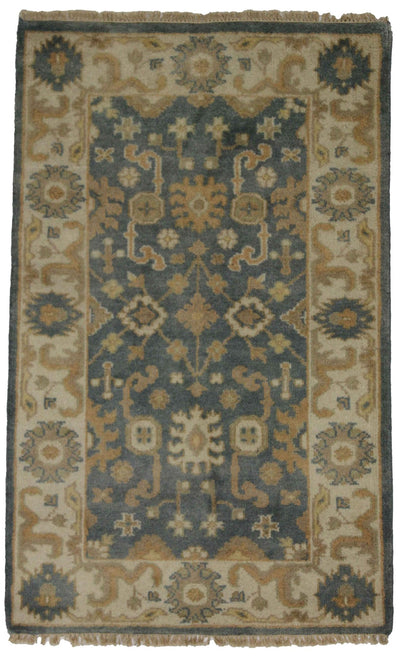 Canvello Hand Made Casual All Over Indo Oushak Rug - 3'2'' X 5'0'' - Canvello