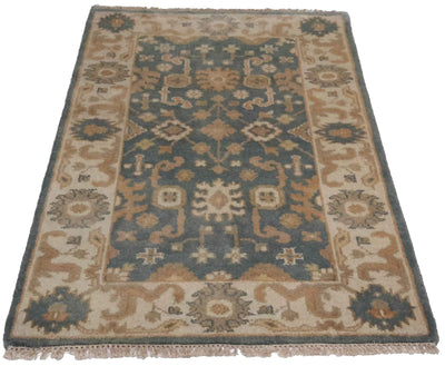 Canvello Hand Made Casual All Over Indo Oushak Rug - 3'2'' X 5'0'' - Canvello