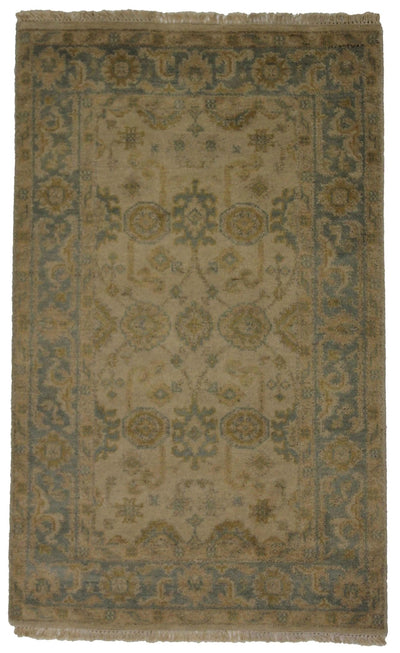 Canvello Hand Made Casual All Over Indo Oushak Rug - 3'2'' X 5'0'' - Canvello