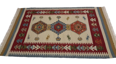 Canvello Hand Made Casual All Over Indo Rug - 4'0'' X 6'0'' - Canvello