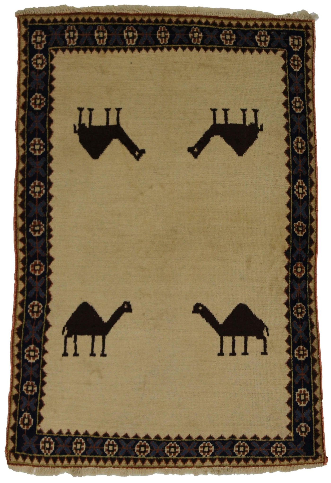 Canvello Hand Made Casual All Over Silkroad Gabbeh Rug - 3'3'' X 4'11'' - Canvello