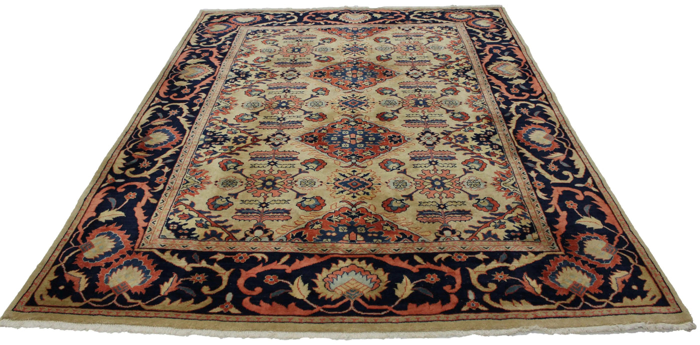 Canvello Hand Made Casual All Over Persian Mahal Rug - 8'3'' X 10'1''