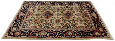 Canvello Hand Made Casual All Over Persian Mahal Rug - 8'3'' X 10'1''